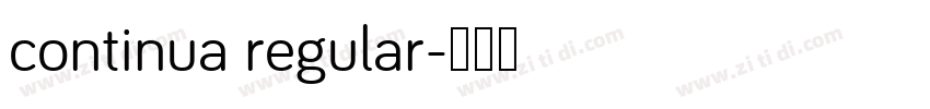 continua regular字体转换